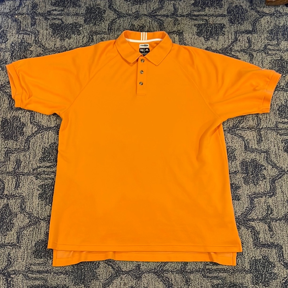 Adidas Climalite Orange Polo Large